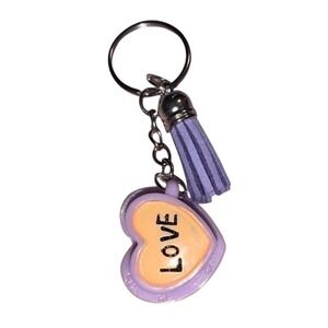 Purple Heart Love Keychain with‎ Tassel